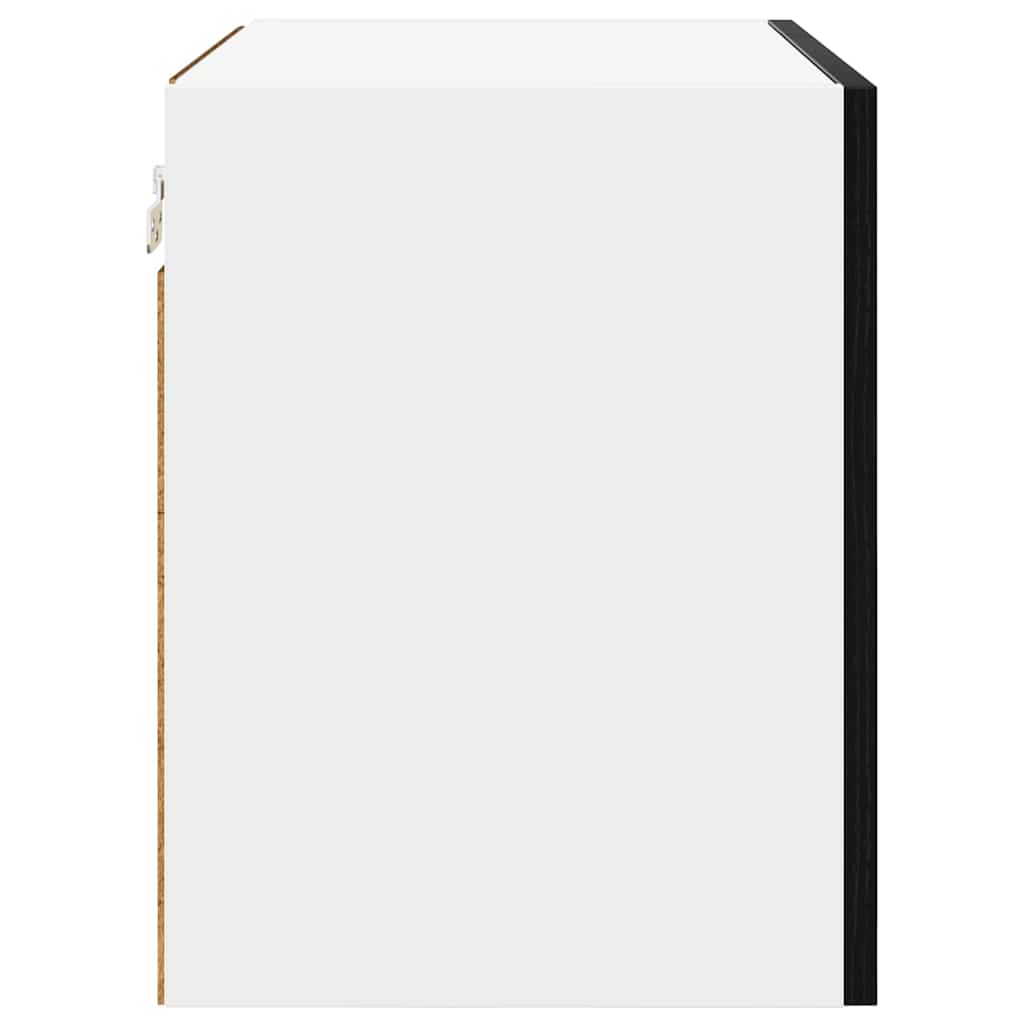 Armadio pensile 2 pcs Rovere Nero e Bianco 50 x 31 x 40 cm