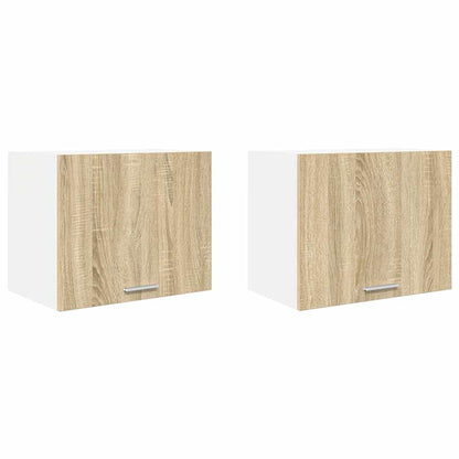 Armadio pensile 2 pcs Quercia Sonoma e Bianca 50 x 31 x 40 cm | homemem39