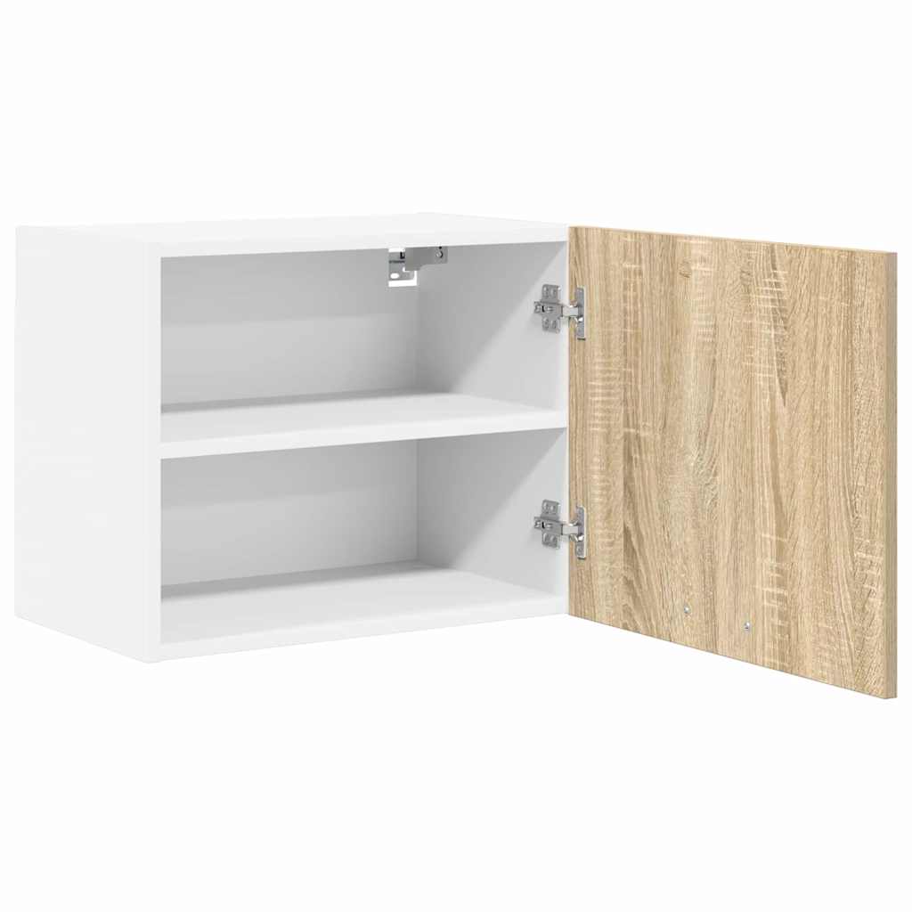 Armadio pensile 2 pcs Quercia Sonoma e Bianca 50 x 31 x 40 cm