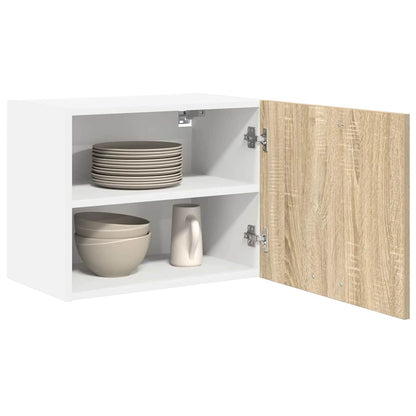 Armadio pensile 2 pcs Quercia Sonoma e Bianca 50 x 31 x 40 cm