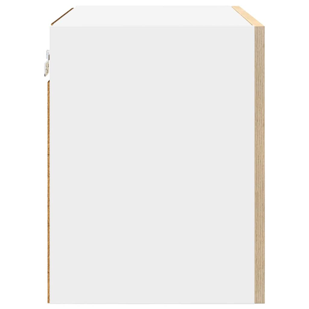 Armadio pensile 2 pcs Quercia Sonoma e Bianca 50 x 31 x 40 cm | homemem39