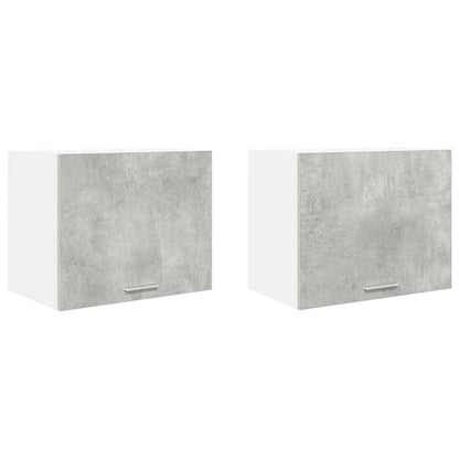 Armadio pensile 2 pcs Grigio Cemento e Bianco 50 x 31 x 40 cm | homemem39