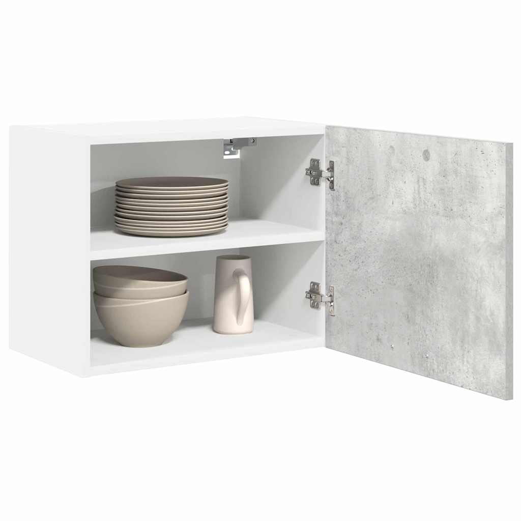 Armadio pensile 2 pcs Grigio Cemento e Bianco 50 x 31 x 40 cm