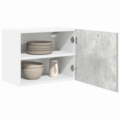 Armadio pensile 2 pcs Grigio Cemento e Bianco 50 x 31 x 40 cm