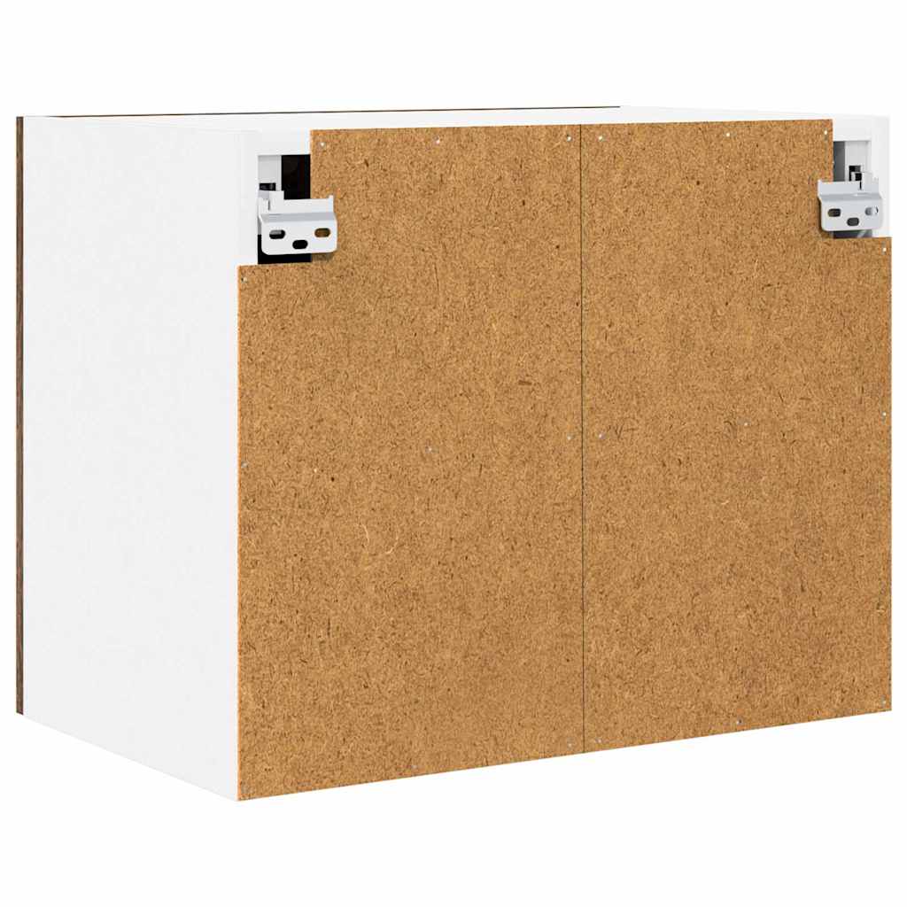 Armadio pensile con porta 2 pcs Rovere Affumicato e Bianco | homemem39