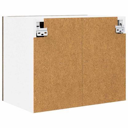 Armadio pensile con porta 2 pcs Rovere Affumicato e Bianco | homemem39