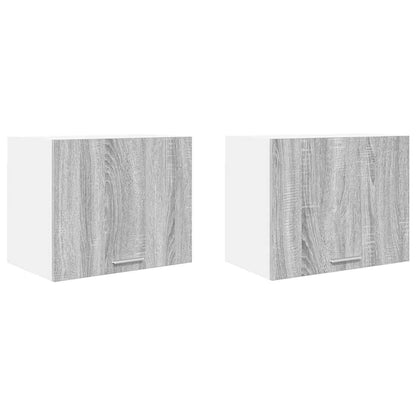 Armadio pensile 2 pcs Grigio Sonoma e Bianco 50 x 31 x 40 cm | homemem39
