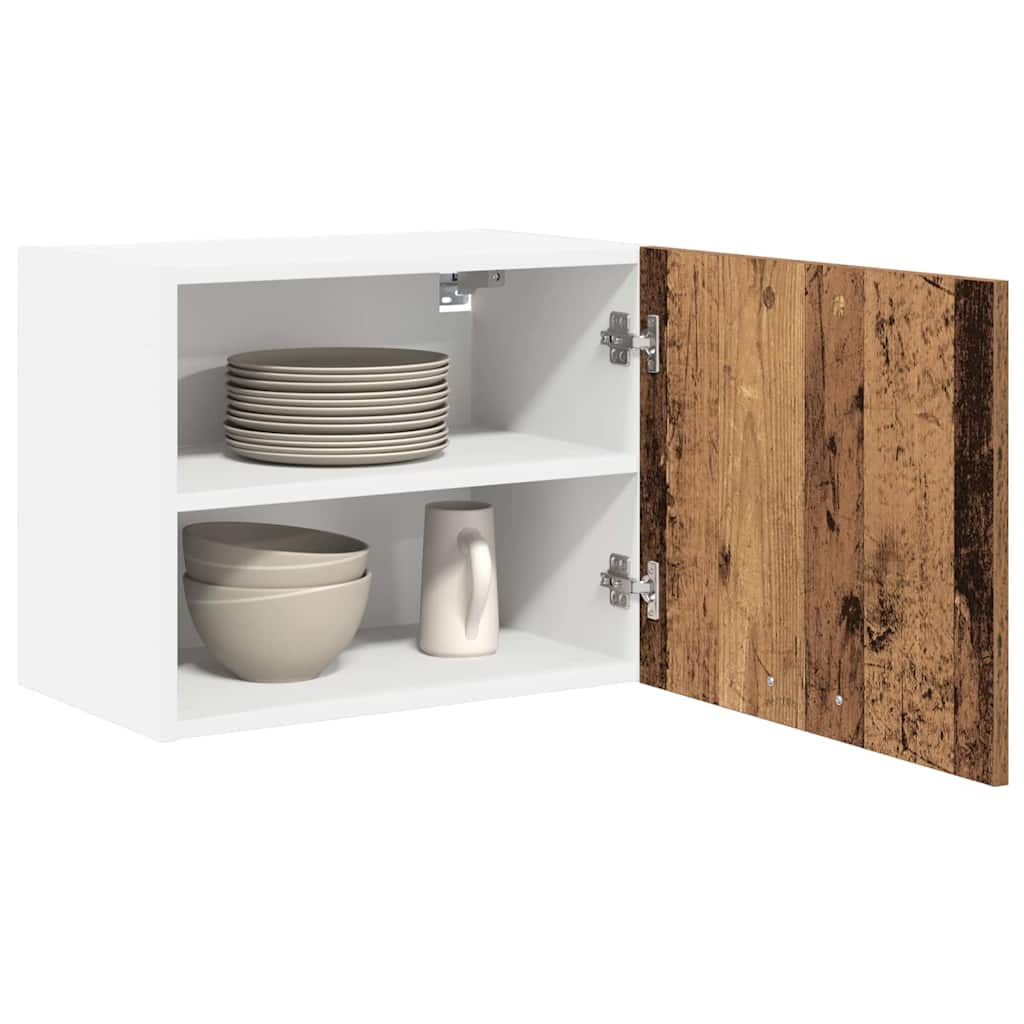 Armadio pensile con porta Legno Antico e Bianco 50 x 31 x 40 cm | homemem39