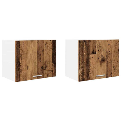 Armadio pensile 2 pcs Legno Antico e Bianco 50 x 31 x 40 cm