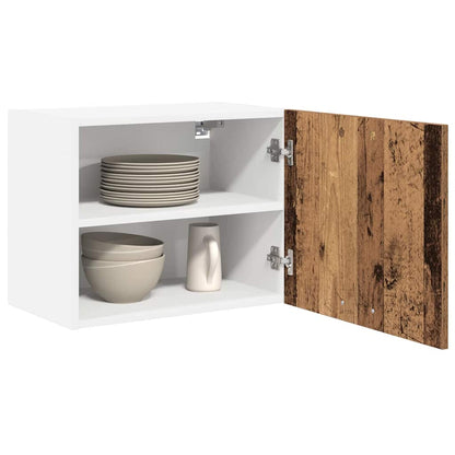 Armadio pensile 2 pcs Legno Antico e Bianco 50 x 31 x 40 cm | homemem39