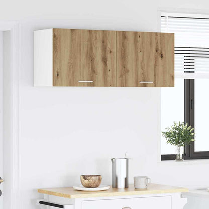 Armadio pensile 2 pcs Rovere Artigiano e Bianco 50 x 31 x 40 cm | homemem39