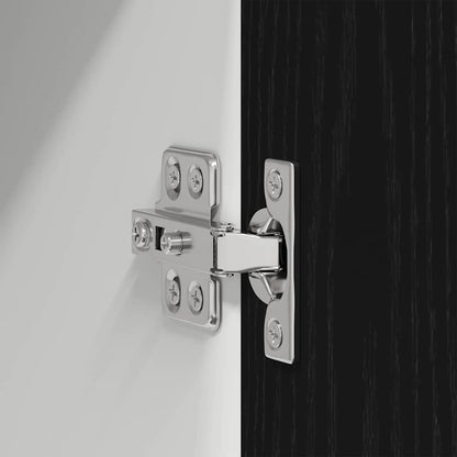 Armadio pensile 2 pcs Rovere Nero e Bianco 60 x 31 x 40 cm | homemem39