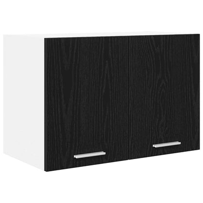 Armadio pensile 2 pcs Rovere Nero e Bianco 60 x 31 x 40 cm