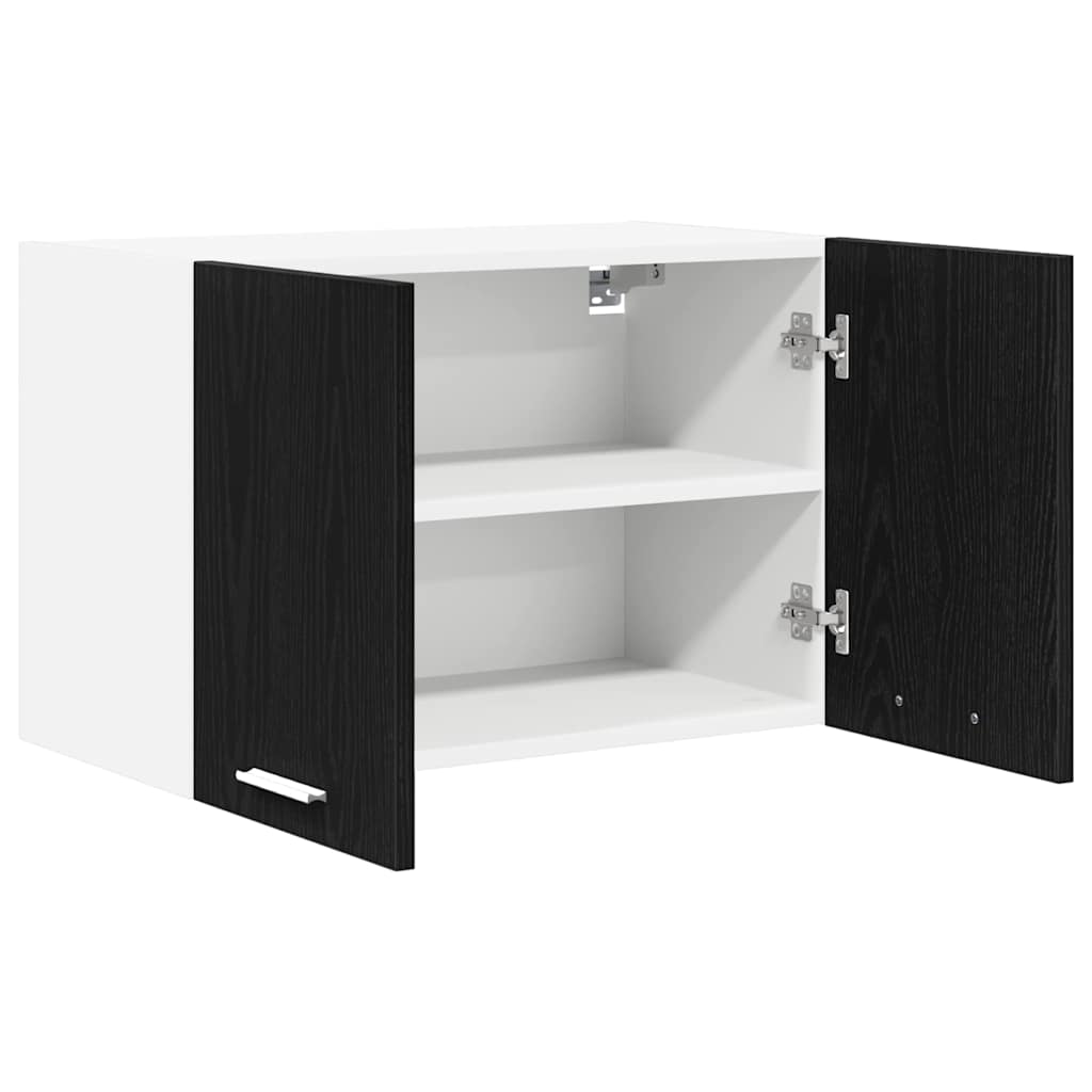 Armadio pensile 2 pcs Rovere Nero e Bianco 60 x 31 x 40 cm | homemem39