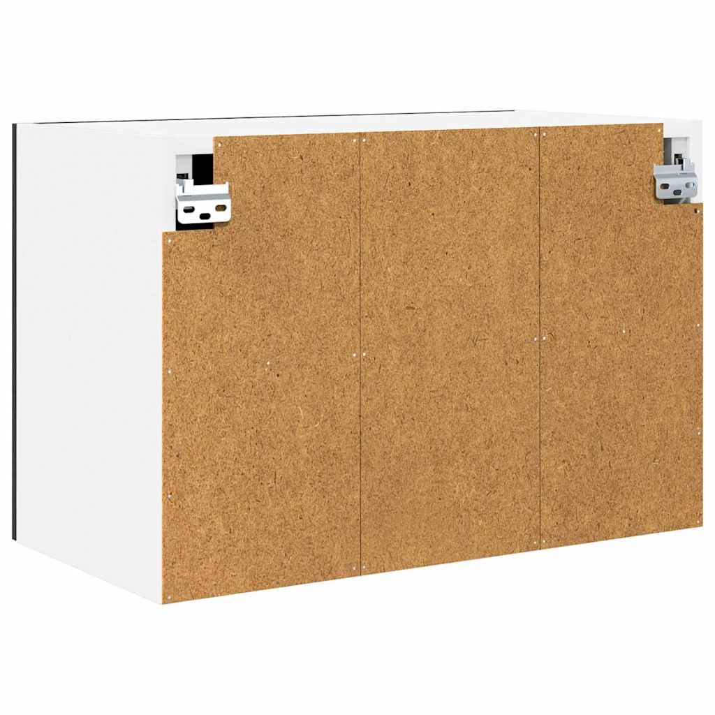 Armadio pensile 2 pcs Rovere Nero e Bianco 60 x 31 x 40 cm