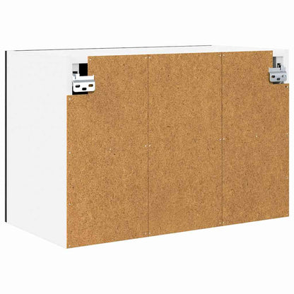 Armadio pensile 2 pcs Rovere Nero e Bianco 60 x 31 x 40 cm