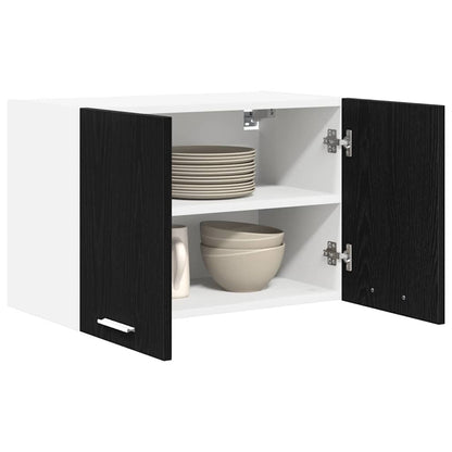 Armadio pensile 2 pcs Rovere Nero e Bianco 60 x 31 x 40 cm | homemem39