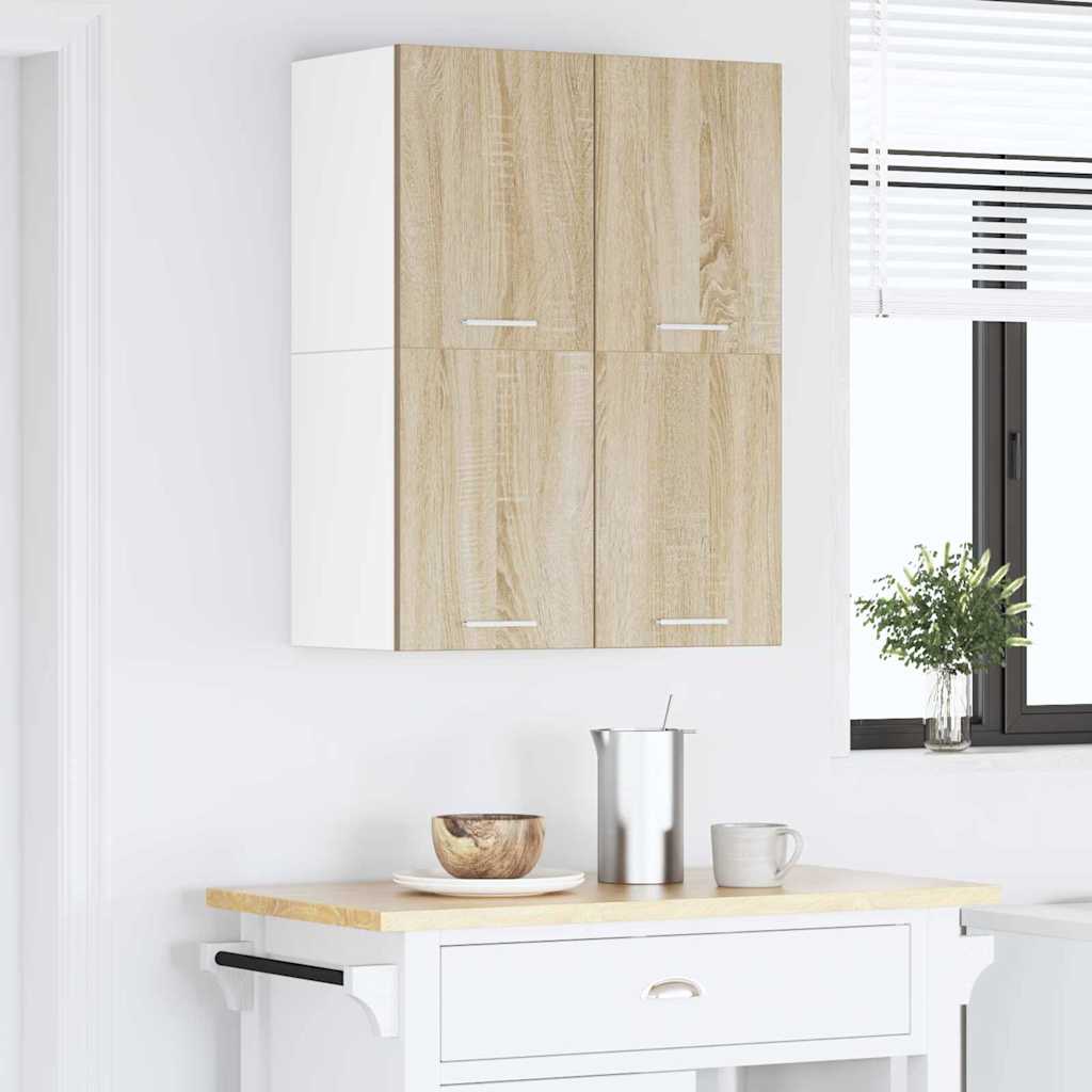 Armadio pensile 2 pcs Quercia Sonoma e Bianca 60 x 31 x 40 cm | homemem39