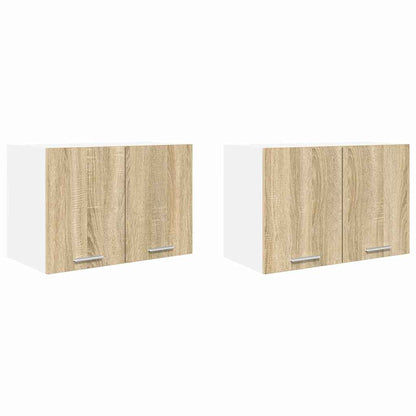 Armadio pensile 2 pcs Quercia Sonoma e Bianca 60 x 31 x 40 cm | homemem39