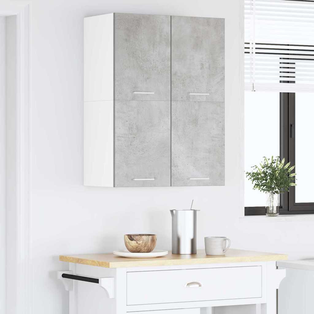 Armadio pensile 2 pcs Grigio Cemento e Bianco 60 x 31 x 40 cm | homemem39