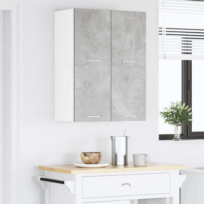 Armadio pensile 2 pcs Grigio Cemento e Bianco 60 x 31 x 40 cm | homemem39