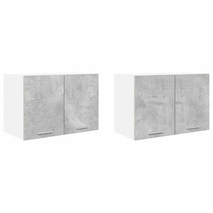 Armadio pensile 2 pcs Grigio Cemento e Bianco 60 x 31 x 40 cm