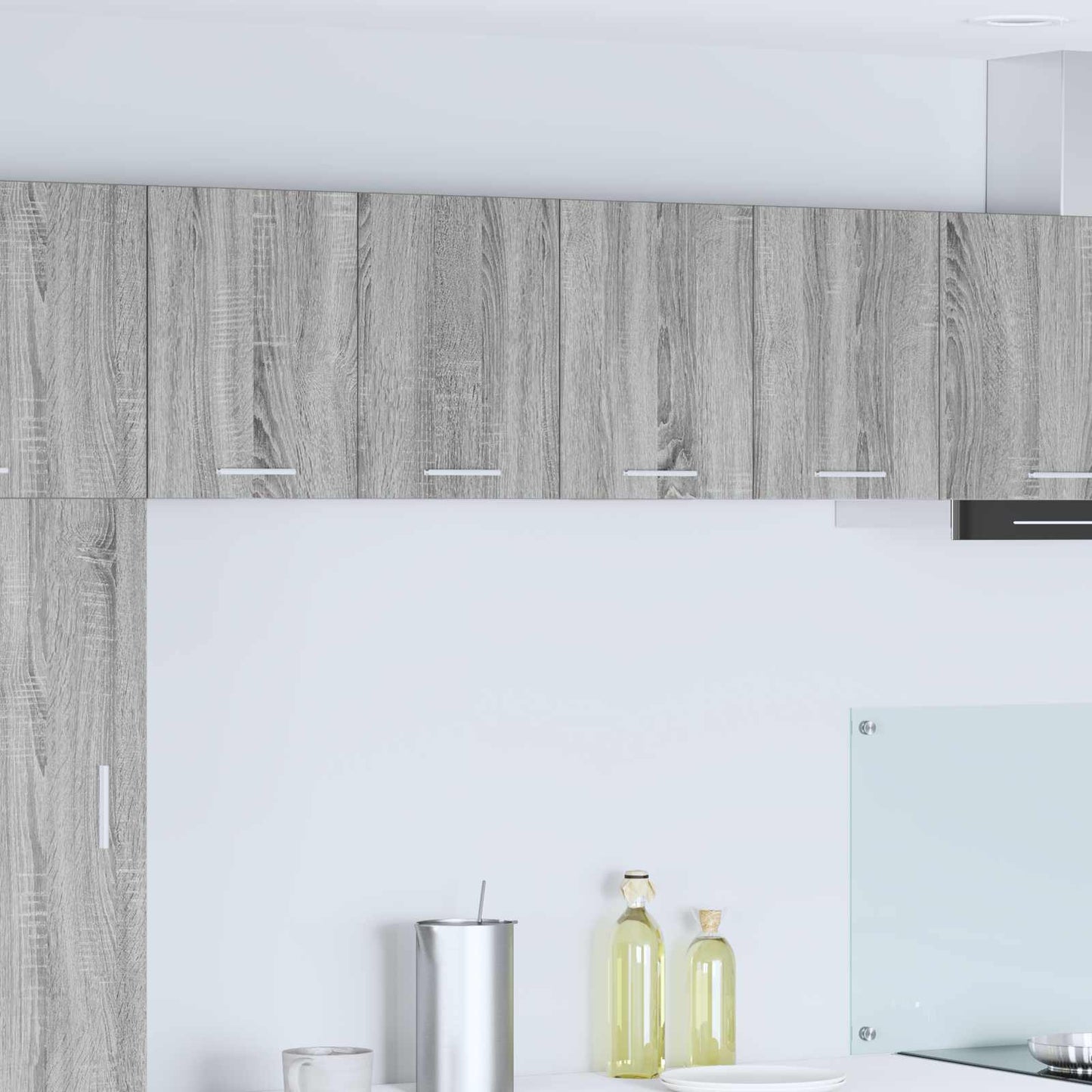 Armadio pensile 2 pcs Grigio Sonoma e Bianco 60 x 31 x 40 cm