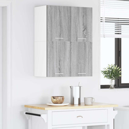 Armadio pensile 2 pcs Grigio Sonoma e Bianco 60 x 31 x 40 cm | homemem39