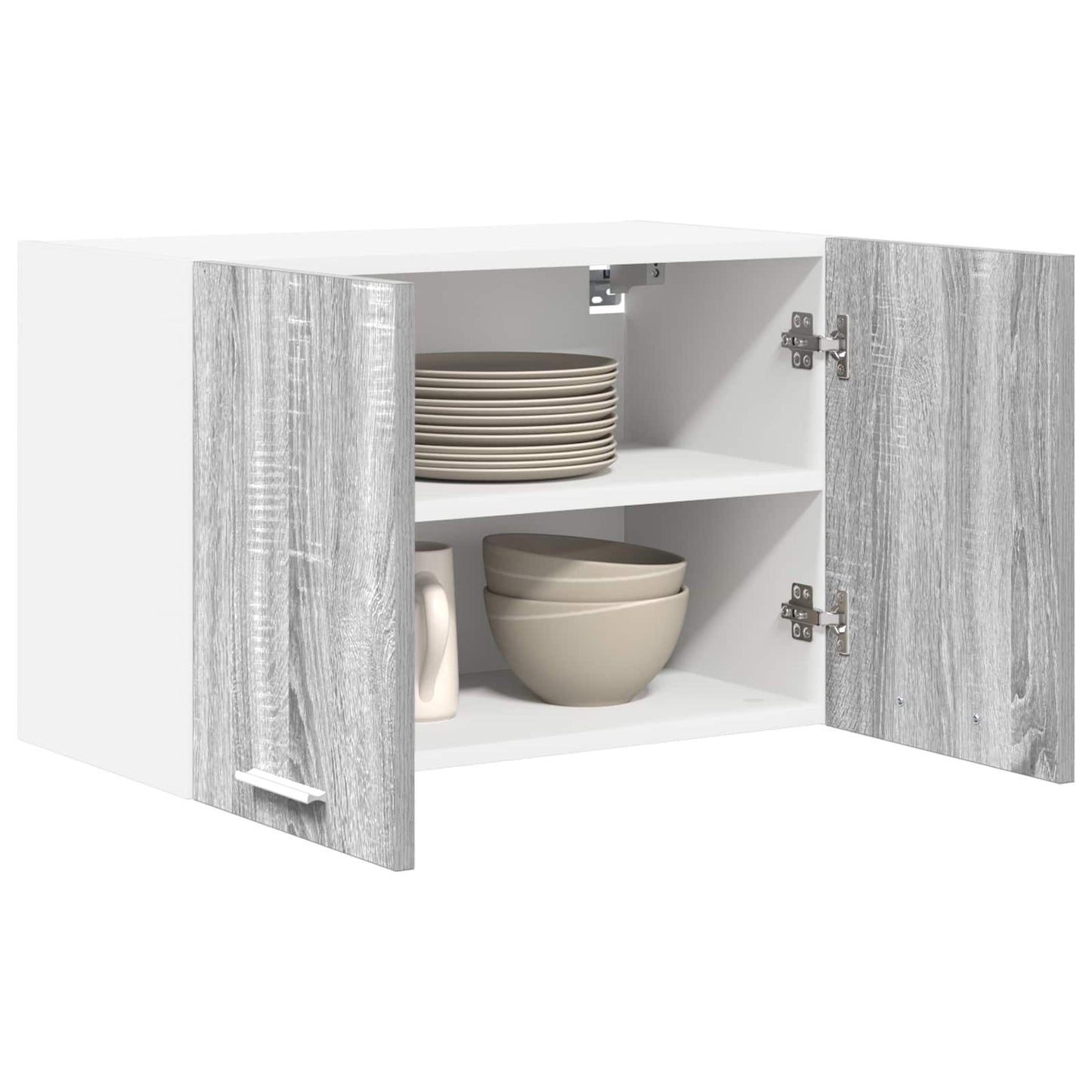 Armadio pensile 2 pcs Grigio Sonoma e Bianco 60 x 31 x 40 cm