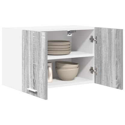 Armadio pensile 2 pcs Grigio Sonoma e Bianco 60 x 31 x 40 cm