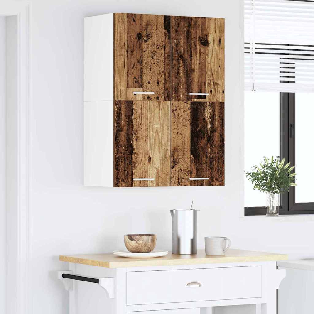 Armadio pensile con porta Legno Antico e Bianco 60 x 31 x 40 cm | homemem39