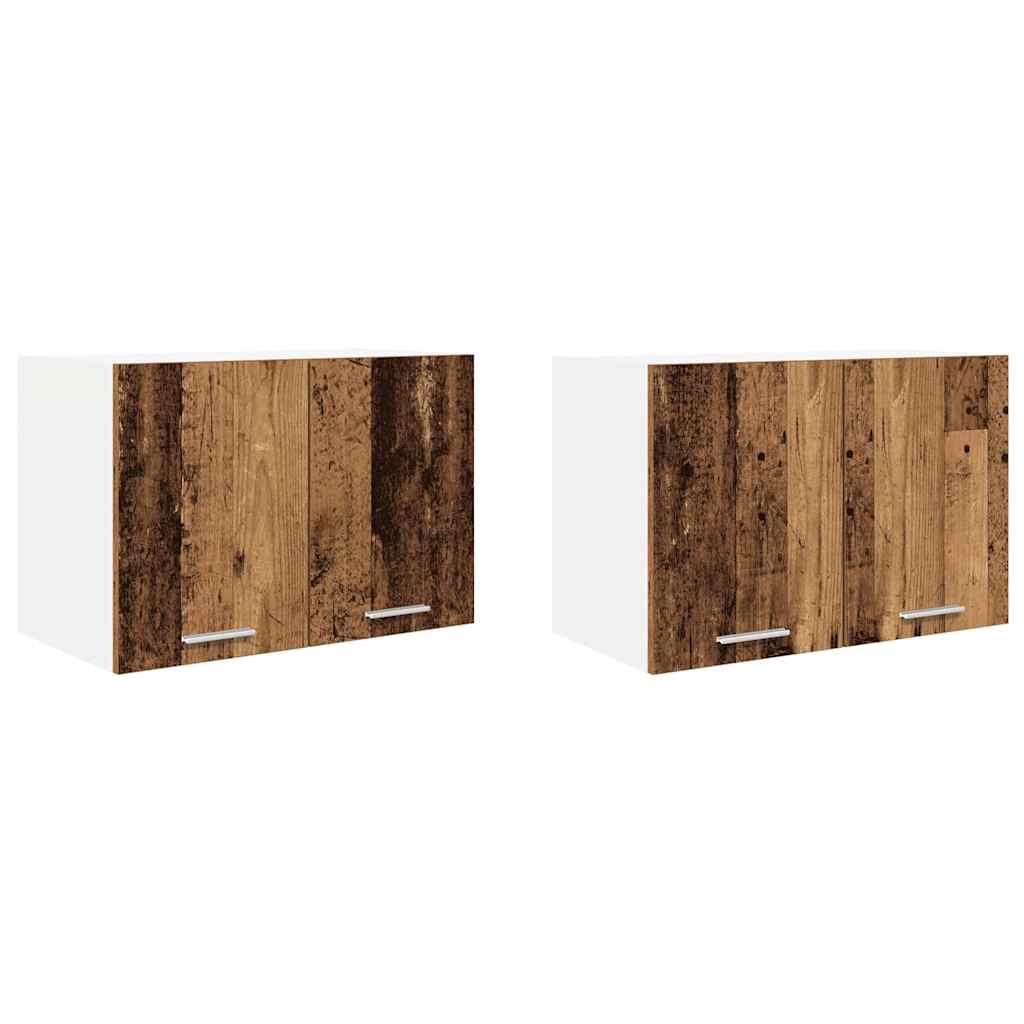 Armadio pensile 2 pcs Legno Antico e Bianco 60 x 31 x 40 cm | homemem39
