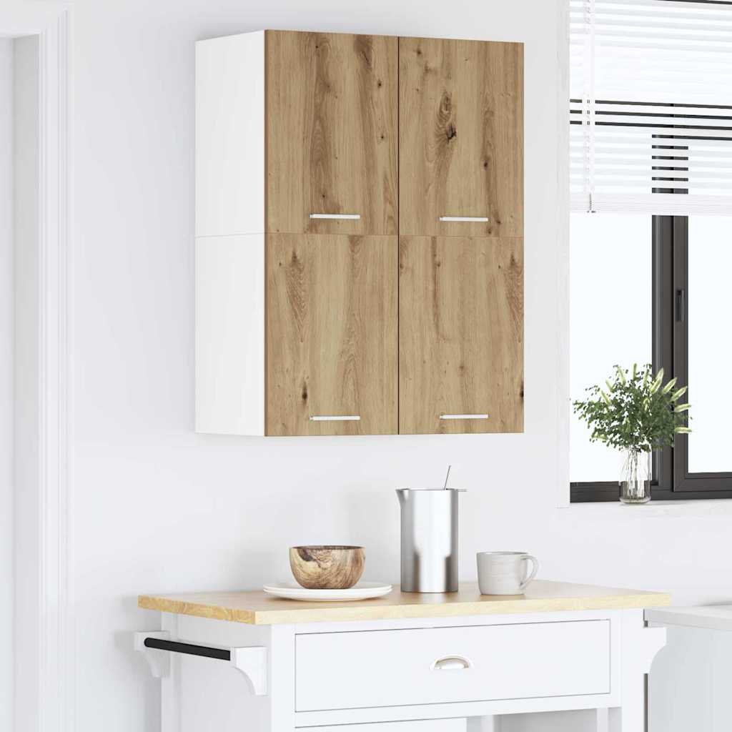 Armadio pensile 2 pcs Rovere Artigiano e Bianco 60 x 31 x 40 cm | homemem39