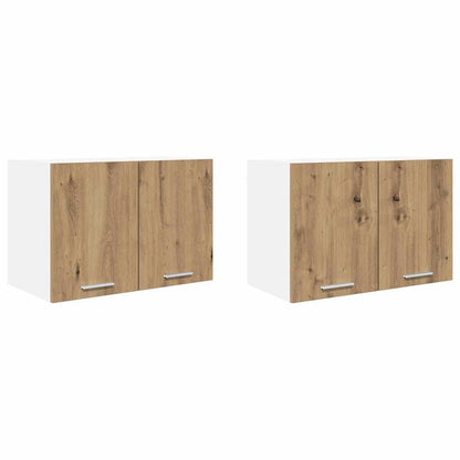 Armadio pensile 2 pcs Rovere Artigiano e Bianco 60 x 31 x 40 cm | homemem39