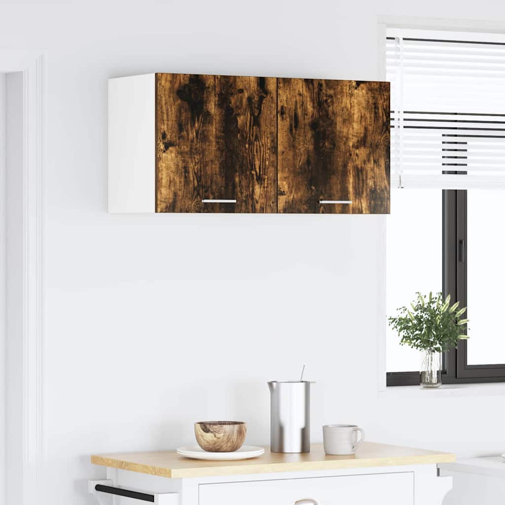 Armadio pensile Rovere fumé 80 x 31 x 40 cm Legno multistrato | homemem39