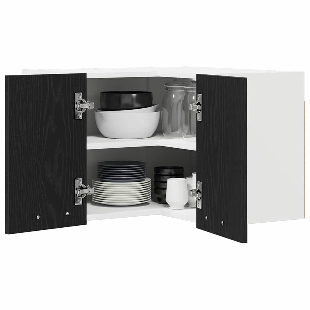 Armadio pensile Rovere Nero e Bianco 57 x 57 x 40 cm | homemem39