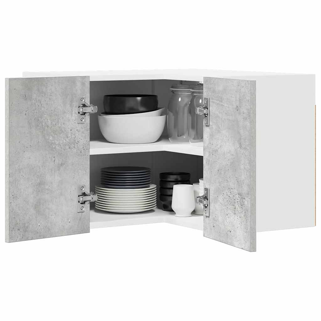 Armadio pensile Grigio Cemento e Bianco 57 x 57 x 40 cm | homemem39