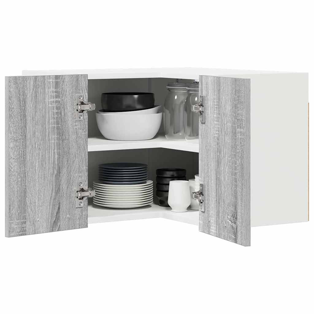 Armadio pensile Grigio Sonoma e Bianco 57 x 57 x 40 cm | homemem39