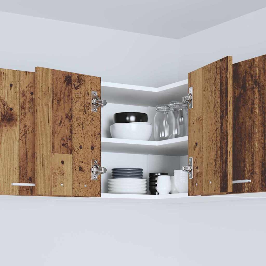 Armadio pensile Legno Antico e Bianco 57 x 57 x 40 cm | homemem39