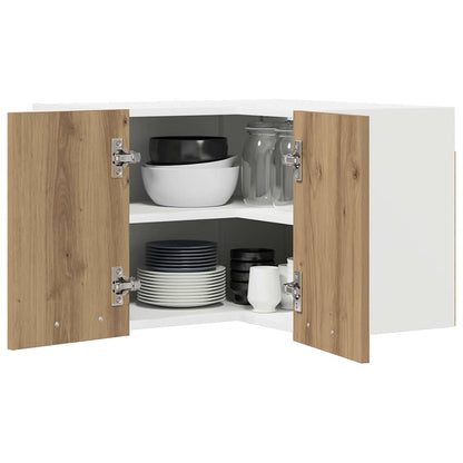 Armadio pensile Rovere Artigiano e Bianco 57 x 57 x 40 cm | homemem39