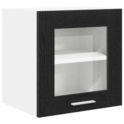 Armadio pensile con porta 2 pcs Rovere Nero 40 x 31 x 40 cm | homemem39