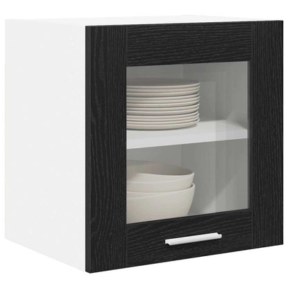 Armadio pensile con porta 2 pcs Rovere Nero 40 x 31 x 40 cm | homemem39
