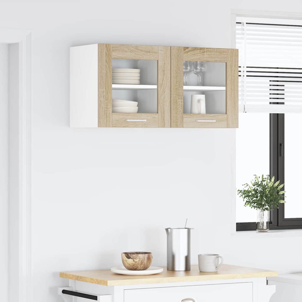 Armadio pensile con porta 2 pcs Rovere Sonoma 40 x 31 x 40 cm | homemem39
