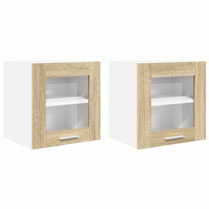 Armadio pensile con porta 2 pcs Rovere Sonoma 40 x 31 x 40 cm