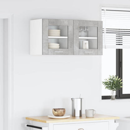 Armadio pensile Riga 2 pcs Grigio cemento 40 x 31 x 40 cm | homemem39