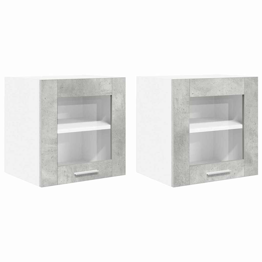 Armadio pensile Riga 2 pcs Grigio cemento 40 x 31 x 40 cm
