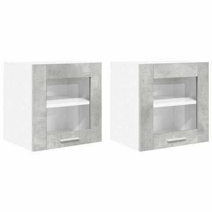 Armadio pensile Riga 2 pcs Grigio cemento 40 x 31 x 40 cm
