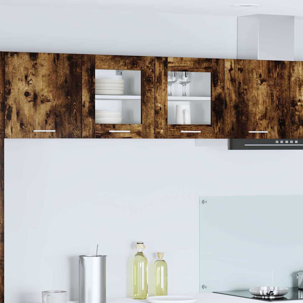 Armadio pensile con porta 2 pcs Rovere fumé 40 x 31 x 40 cm