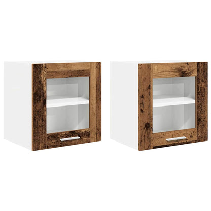Armadio pensile con porta 2 pcs Legno vecchio 40 x 31 x 40 cm