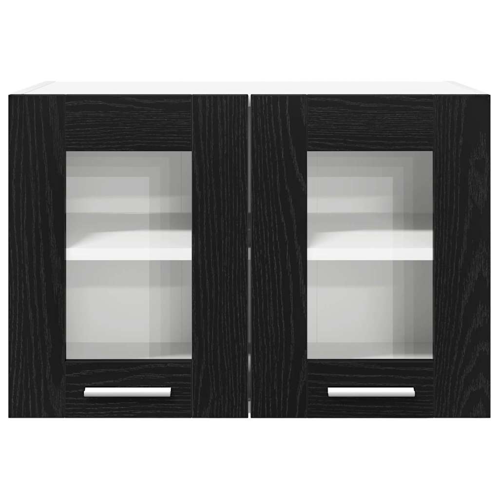 Armadio pensile con porta 2 pcs Rovere Nero 60 x 31 x 40 cm | homemem39